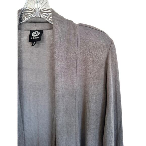 Bobeau Women's Open Front Cardigan Soft Modal Long Sleeve Size S Clay - Picture 4 of 8